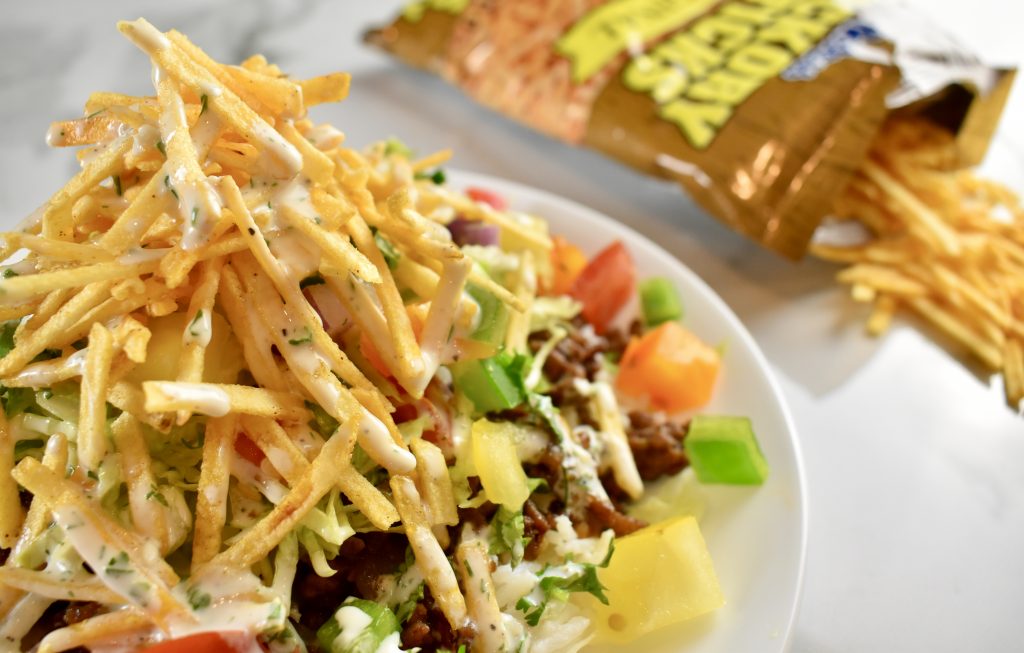 haystack salad with hickory sticks