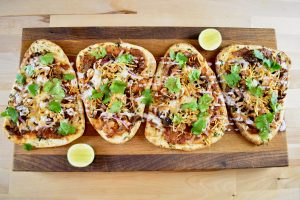 4 squirrel naan bread pizzas