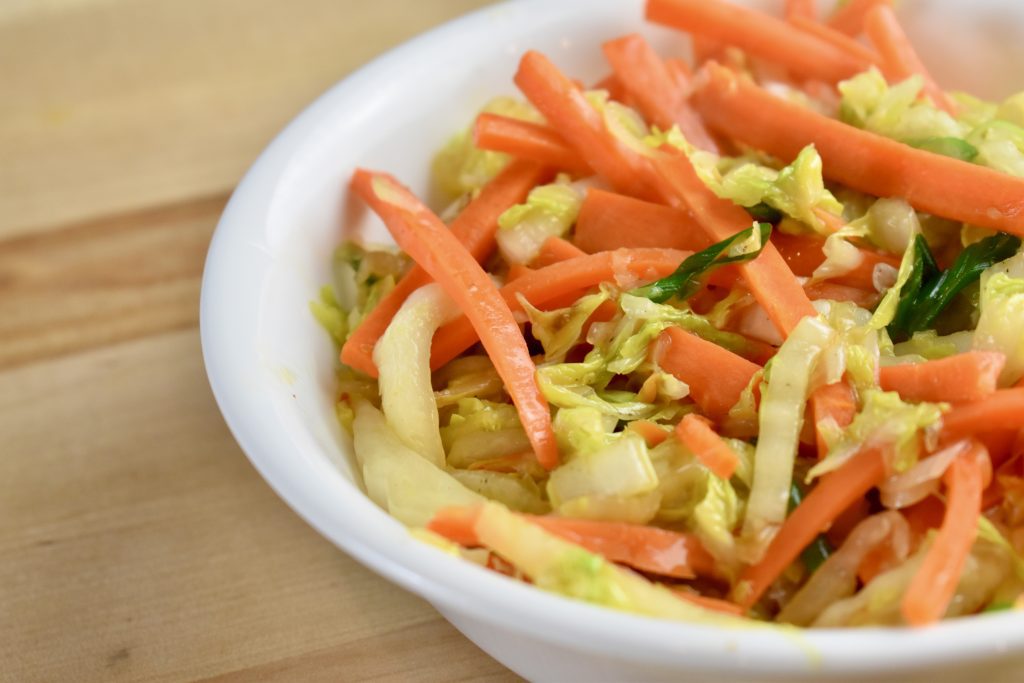 carrot and cabbage stir fry