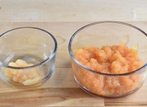 pike and perch roe in containers