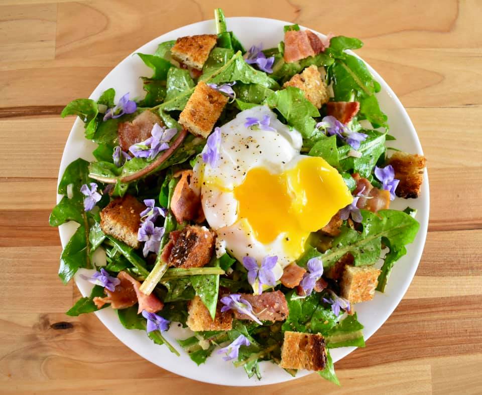 Dandelion Salade Lyonnaise