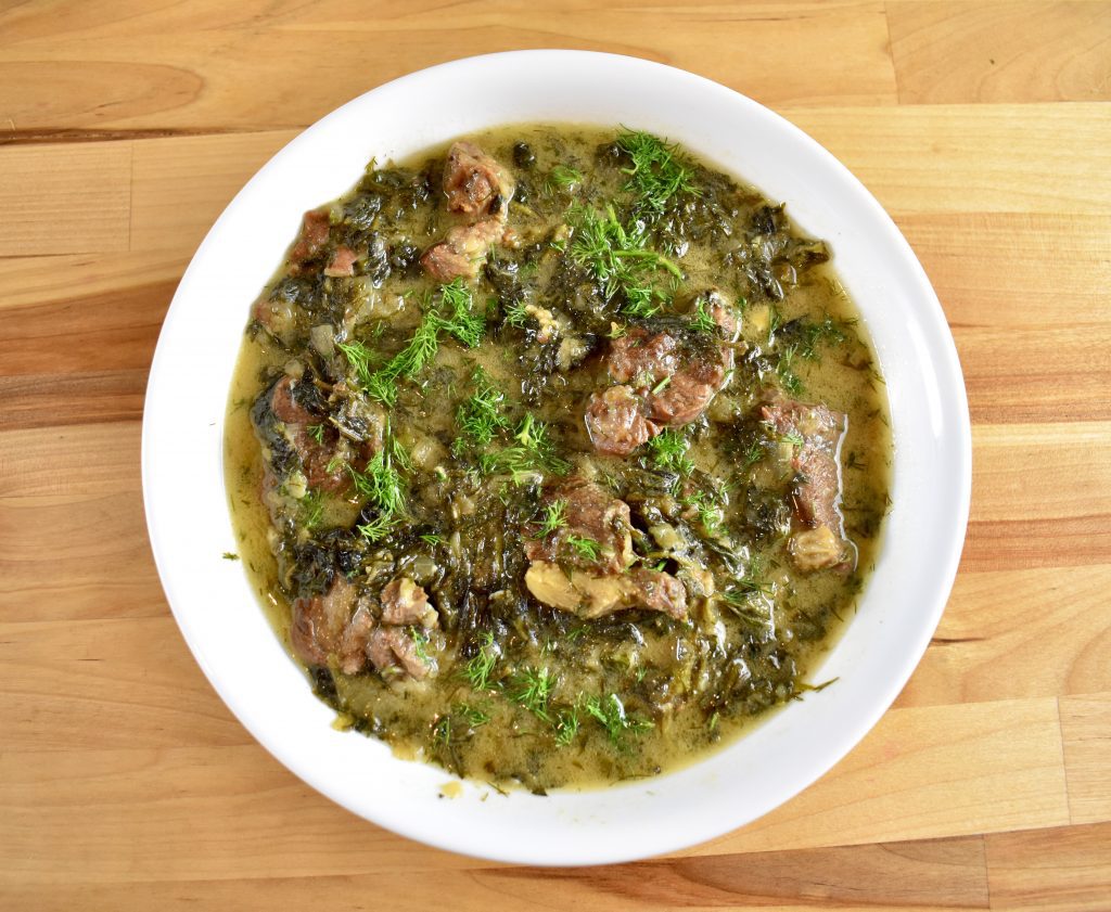 Greek Braised Mutton with Spring Greens