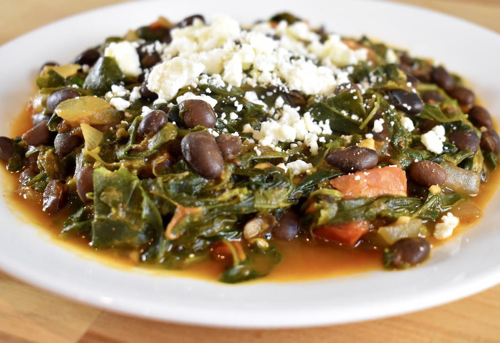 Frijoles y Quelites with Lamb's Quarters