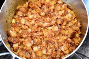 ingredients being browned 