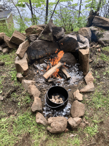 potjie next to fire