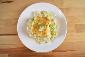 british fish pie with bass