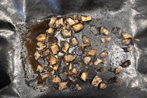 roasted mushrooms with liquid