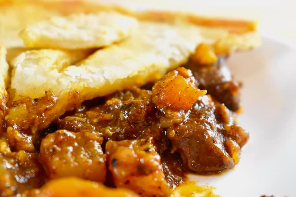 curried steak and kidney pie