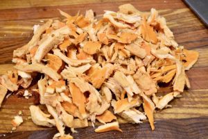 shredded chicken of the woods