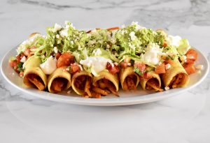 chicken of the woods taquitos