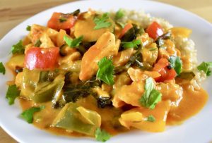 chicken of the woods red curry