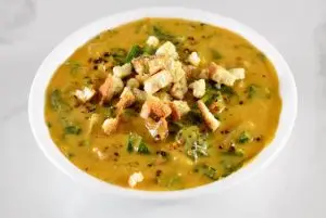 smoky chorizo and squash soup