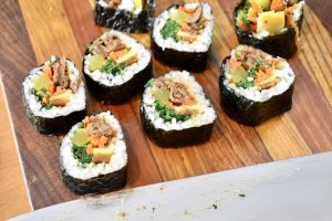 kimbap pieces