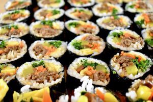 arranged kimbap