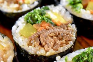 close up kimbap