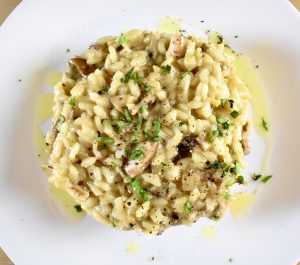 Grouse, Porcini, and Sunchoke Risotto