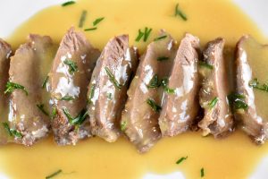 Miso-Milk Braised Wild Pork Tenderloin