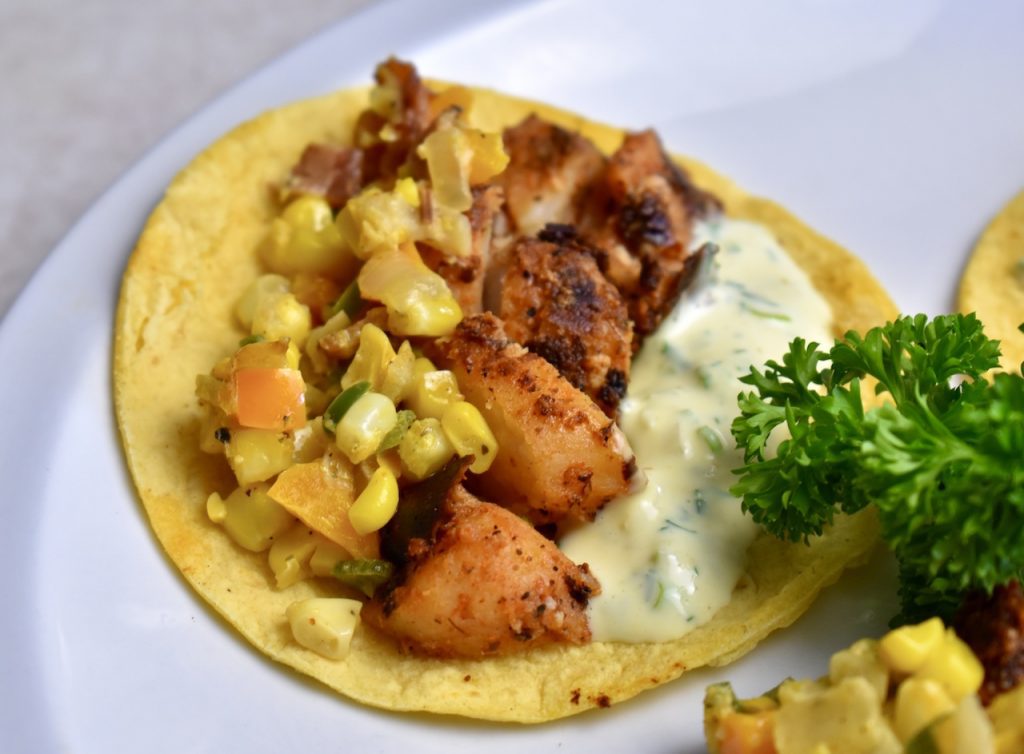 Blackened Alligator Tacos