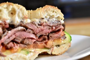 shaved venison bagels