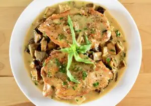Creamy Tarragon Pheasant with Pheasant Back Mushrooms