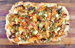 Chanterelle and Apricot Flatbread