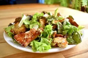 "Chicken" Caesar Salad with Chicken of the Woods