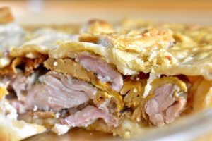 Rabbit and Chanterelle Picnic Pie slice