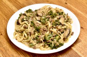 Creamy Noodles with Ground Venison