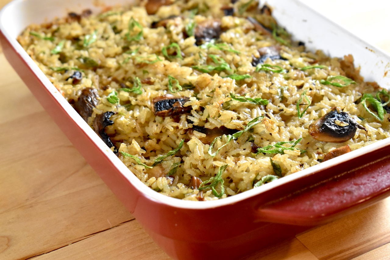 Baked Mushroom Rice - Recipes - The Intrepid Eater