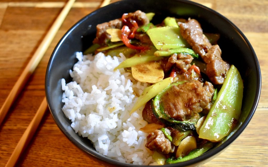 Venison and Celtuce Stir Fry