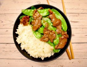 Venison and Snowpea Stir Fry