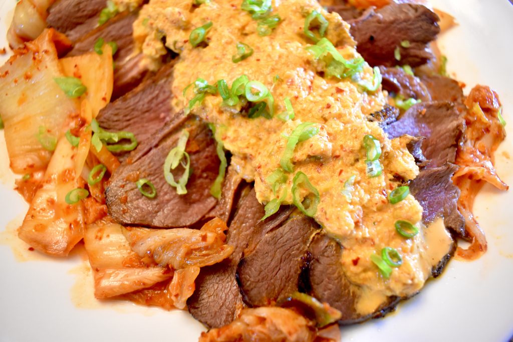 Goose Breast with Kimchi Sauce