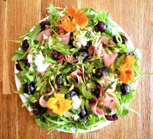 Fancy Mortadella Salad with Cherries, Pistachios, and Ricotta