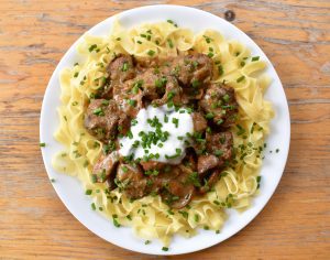 Meatball Stroganoff with Chanterelles