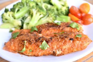 Spicy Walleye with Juicy Broccoli