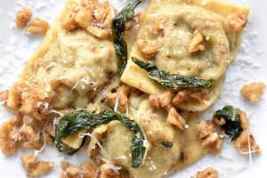 Braised Squirrel and Wild Mushroom Ravioli