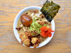 Creamy Chanterelle Ramen with Crunchy Fried Chanterelles