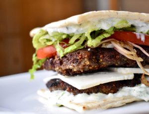 Mediterranean-Venison-Falafel-Burgers-with-Feta-and-Tzatziki-