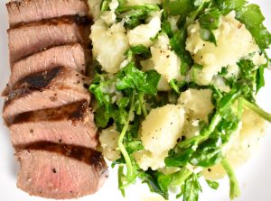 Venison-Steak-with-Warm-Smashed-Potato-and-Watercress-Salad-