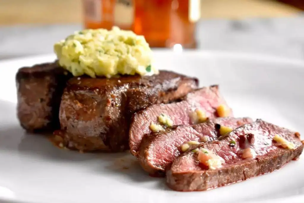 venison steak with bourbon butter