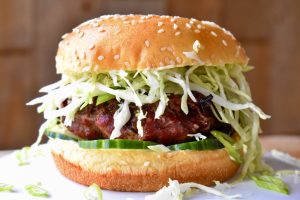 Venison Teriyaki Burgers with Caul Fat