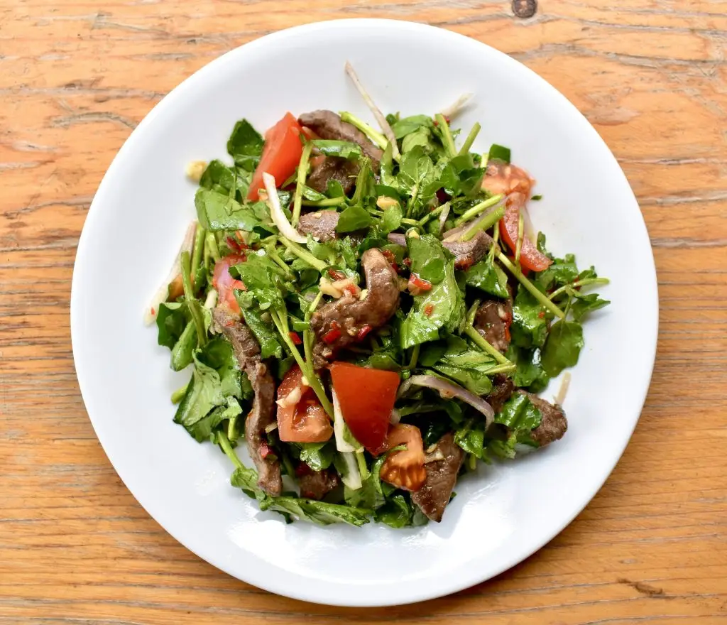 Vietnamese-Inspired Venison and Watercress Salad